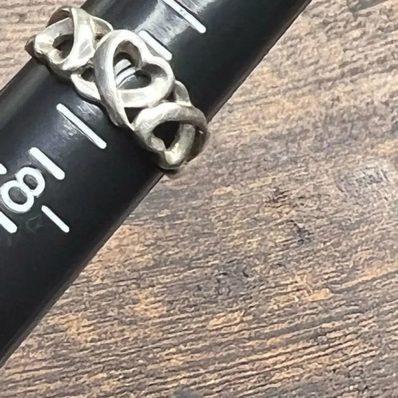 Sterling Silver Triple Heart Ring - Picture 9 of 10